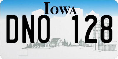 IA license plate DNO128