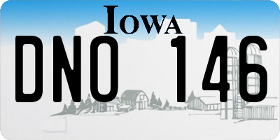IA license plate DNO146
