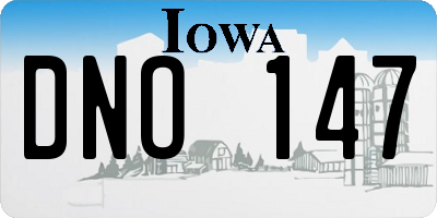 IA license plate DNO147