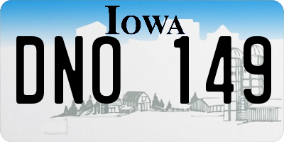 IA license plate DNO149