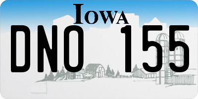IA license plate DNO155