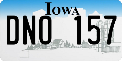 IA license plate DNO157