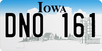 IA license plate DNO161