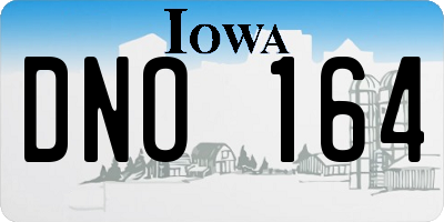 IA license plate DNO164