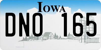 IA license plate DNO165