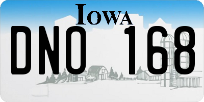 IA license plate DNO168