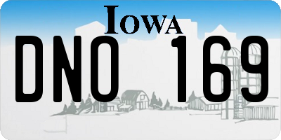 IA license plate DNO169