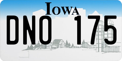 IA license plate DNO175