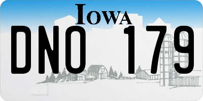 IA license plate DNO179