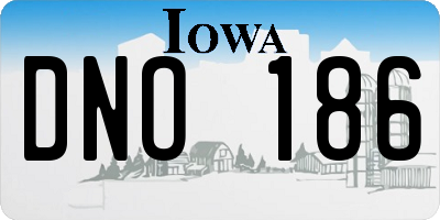 IA license plate DNO186