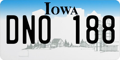 IA license plate DNO188