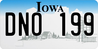 IA license plate DNO199