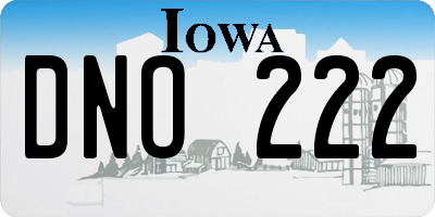 IA license plate DNO222
