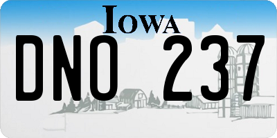 IA license plate DNO237