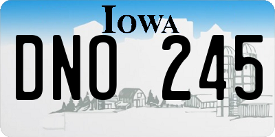 IA license plate DNO245