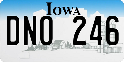IA license plate DNO246