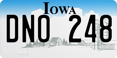 IA license plate DNO248
