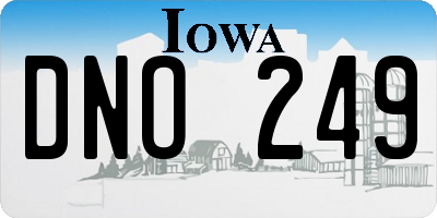 IA license plate DNO249
