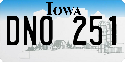 IA license plate DNO251