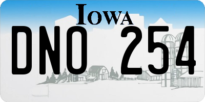 IA license plate DNO254