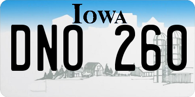 IA license plate DNO260