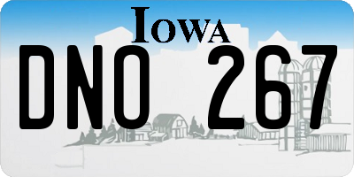 IA license plate DNO267