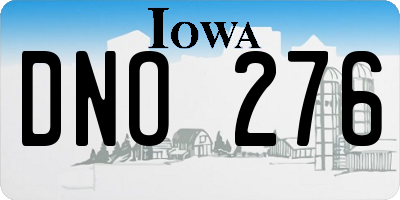 IA license plate DNO276