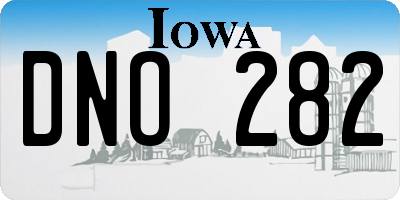 IA license plate DNO282