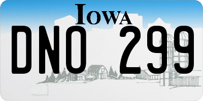 IA license plate DNO299