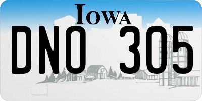 IA license plate DNO305