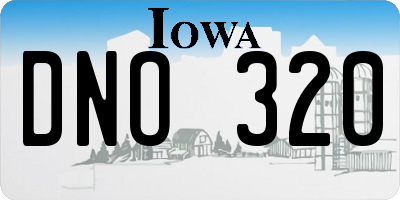 IA license plate DNO320