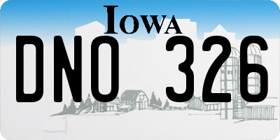 IA license plate DNO326