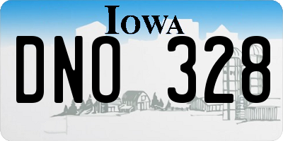 IA license plate DNO328