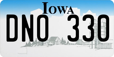 IA license plate DNO330