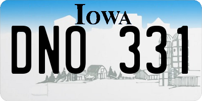 IA license plate DNO331