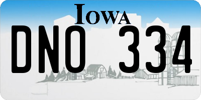 IA license plate DNO334