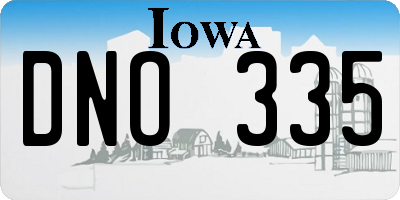 IA license plate DNO335