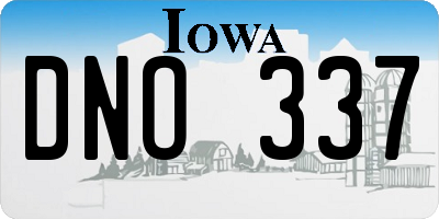 IA license plate DNO337