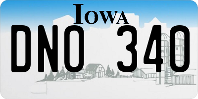 IA license plate DNO340