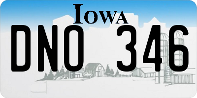 IA license plate DNO346