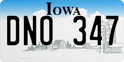 IA license plate DNO347
