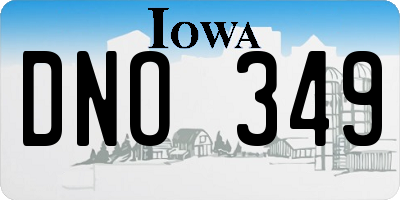 IA license plate DNO349