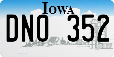 IA license plate DNO352