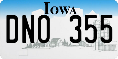 IA license plate DNO355
