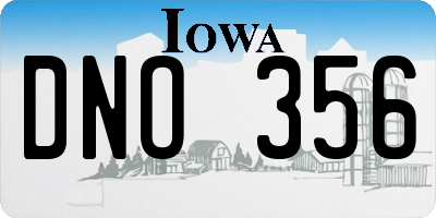 IA license plate DNO356