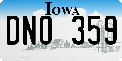 IA license plate DNO359
