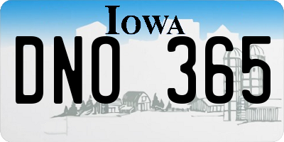 IA license plate DNO365