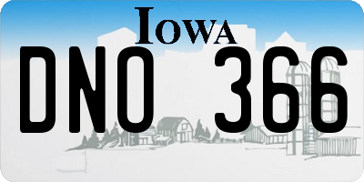 IA license plate DNO366