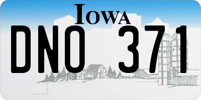 IA license plate DNO371