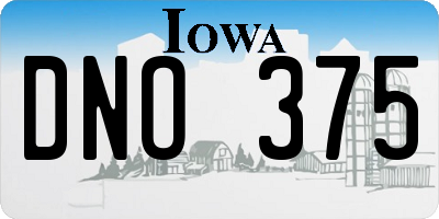 IA license plate DNO375